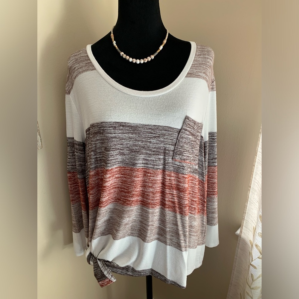 Stitch Fix Market & Spruce Vreelan 1 Pocket Side Knot Knit Top